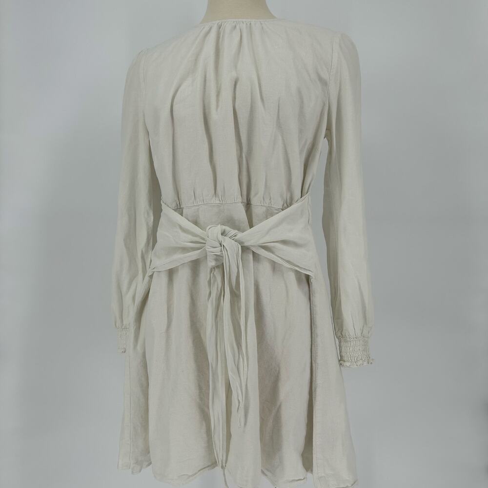Michael Kors Linen Tie Front Dress Size L — Good Used, as is